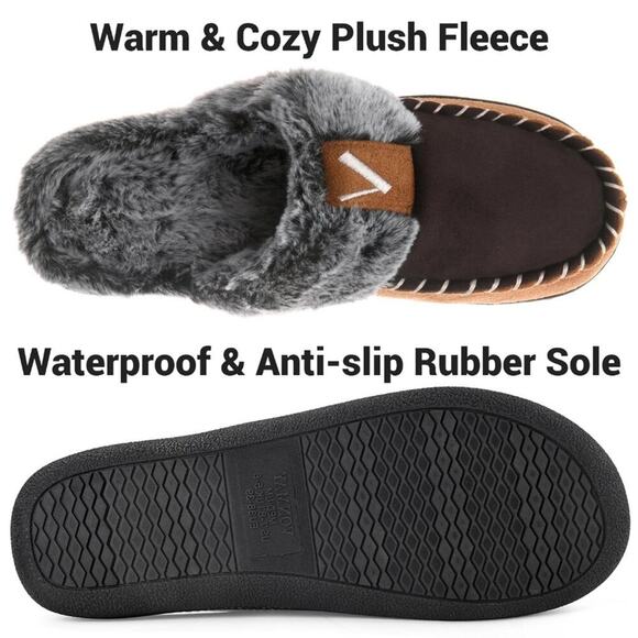 🎄2/$10🎄[H157] VONMAY Comfy Fuzzy House Memory Slipper Foam Slip - Picture 4 of 12